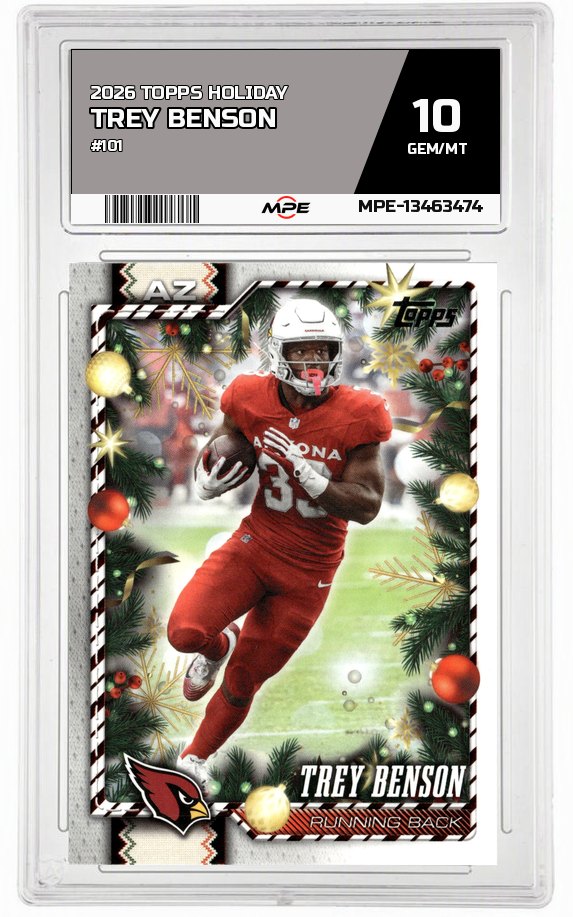 2026 TOPPS HOLIDAY #101 TREY BENSON MPE 10 GEM/MT — graded card auctioned from the MPE vault