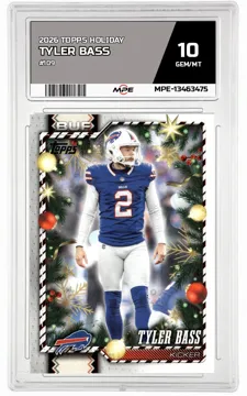 2026 TOPPS HOLIDAY #109 TYLER BASS MPE 10 GEM/MT — graded card up for auction