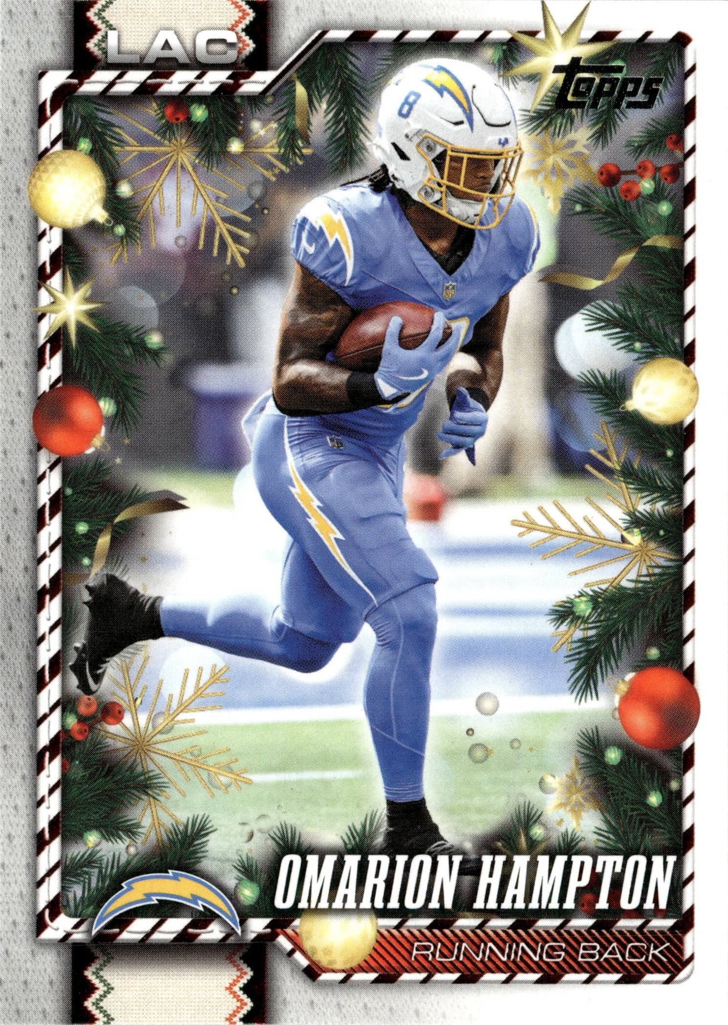 2026 Topps Holiday Omarion Hampton graded slab