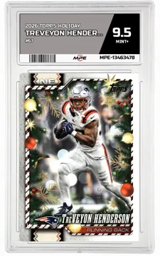 2026 TOPPS HOLIDAY #67 TREVEYON HENDERSON MPE 9.5 MINT+ — graded card up for auction