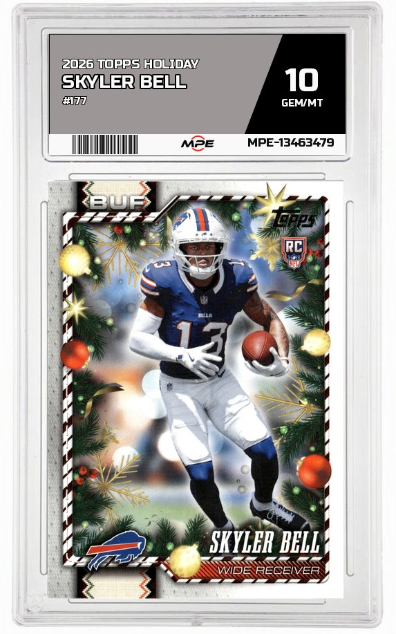 2026 TOPPS HOLIDAY #177 SKYLER BELL MPE 10 GEM/MT — graded card auctioned from the MPE vault