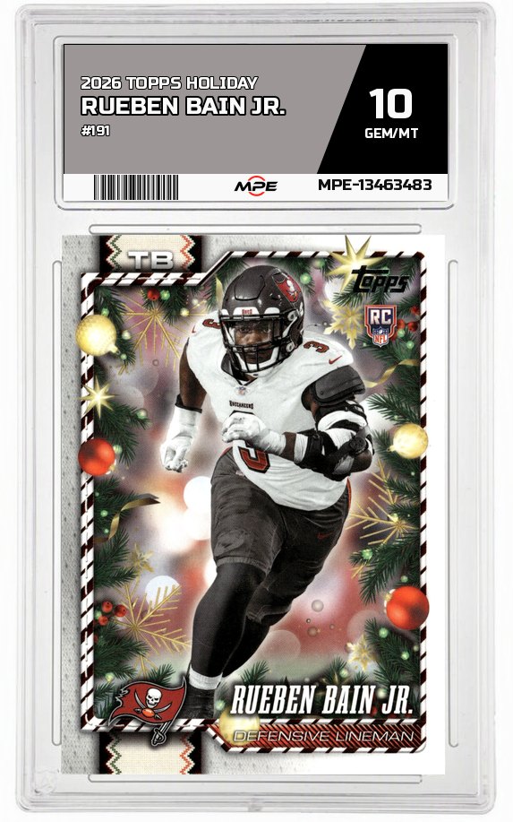 2026 TOPPS HOLIDAY #191 RUEBEN BAIN JR. MPE 10 GEM/MT — graded card auctioned from the MPE vault