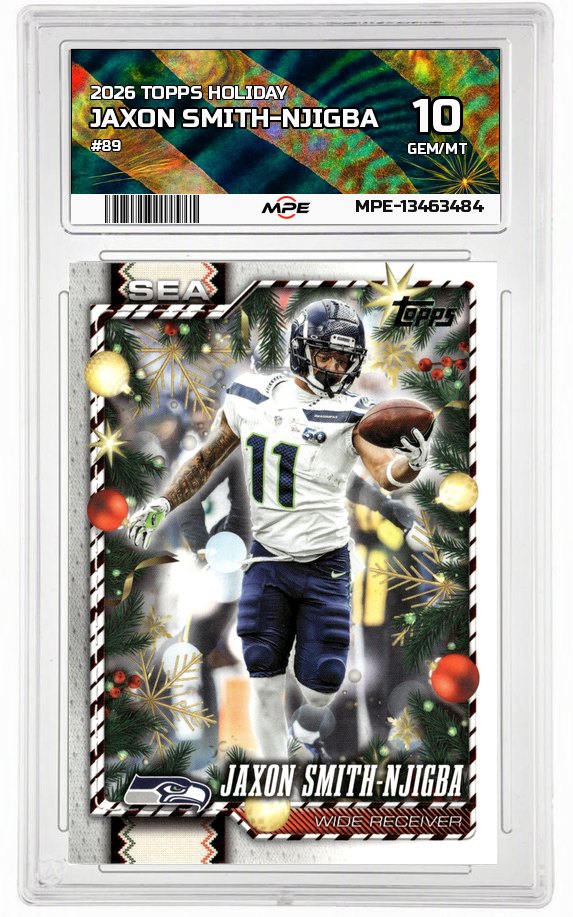 2026 TOPPS HOLIDAY #89 JAXON SMITH-NJIGBA MPE 10 GEM/MT — graded card auctioned from the MPE vault