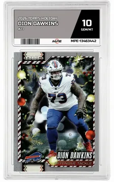 2026 TOPPS HOLIDAY #23 DION DAWKINS MPE 10 GEM/MT — graded card up for auction