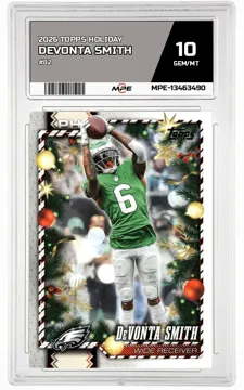 2026 TOPPS HOLIDAY #82 DEVONTA SMITH MPE 10 GEM/MT — graded card up for auction