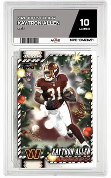 2026 TOPPS HOLIDAY #315 KAYTRON ALLEN MPE 10 GEM/MT — graded card up for auction