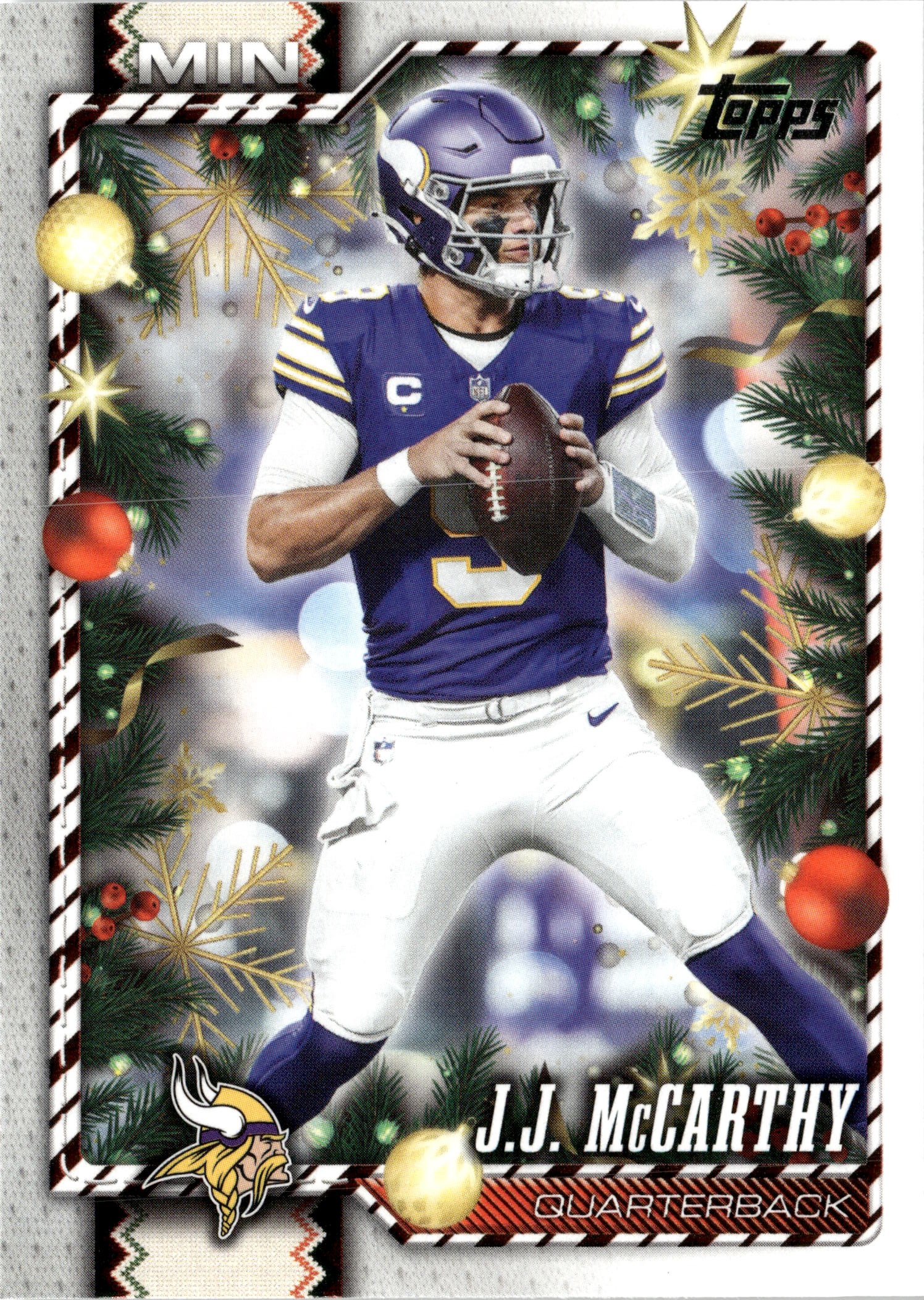 2026 Topps Holiday J.J. McCarthy graded slab