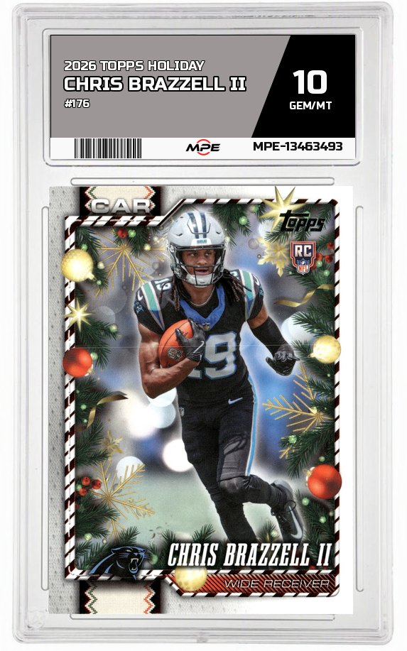 2026 TOPPS HOLIDAY #176 CHRIS BRAZZELL II MPE 10 GEM/MT — graded card auctioned from the MPE vault