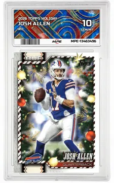 2026 TOPPS HOLIDAY #10 JOSH ALLEN MPE 10 GEM/MT — graded card up for auction