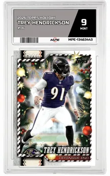 2026 TOPPS HOLIDAY #106 TREY HENDRICKSON MPE 9 MINT — graded card up for auction