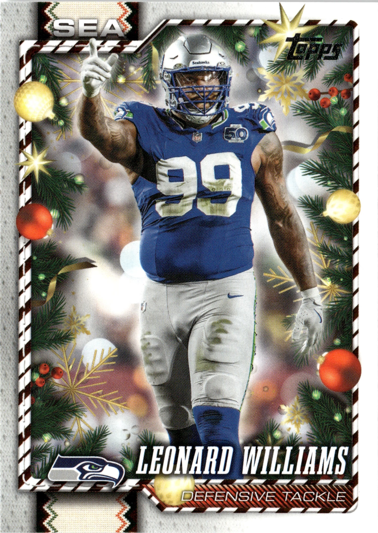 2026 Topps Holiday Leonard Williams graded slab