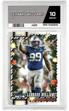 2026 TOPPS HOLIDAY #150 LEONARD WILLIAMS MPE 10 GEM/MT — graded card up for auction