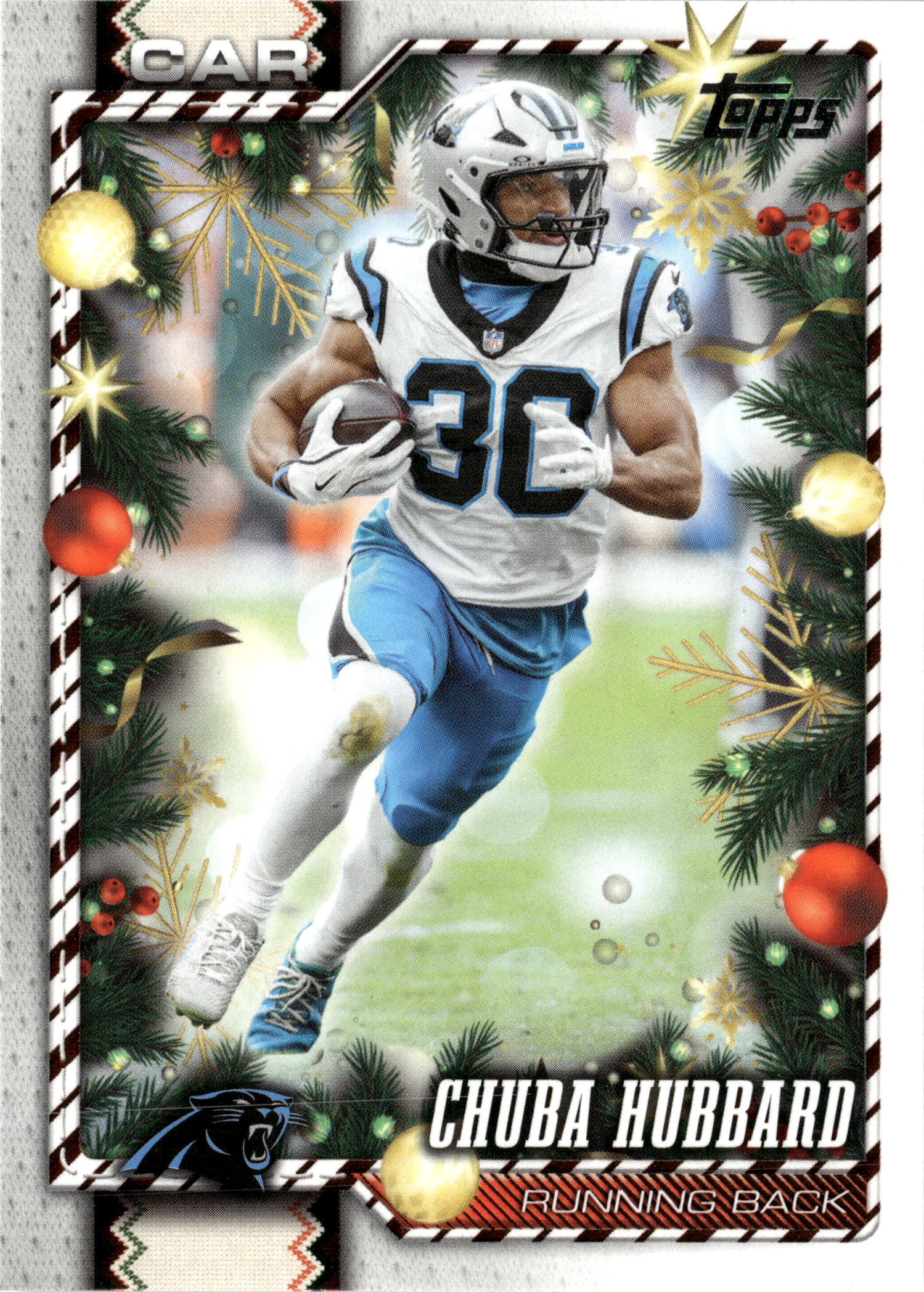 2026 Topps Holiday Chuba Hubbard graded slab