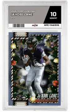 2026 TOPPS HOLIDAY #181 JA'KOBI LANE MPE 10 GEM/MT — graded card up for auction