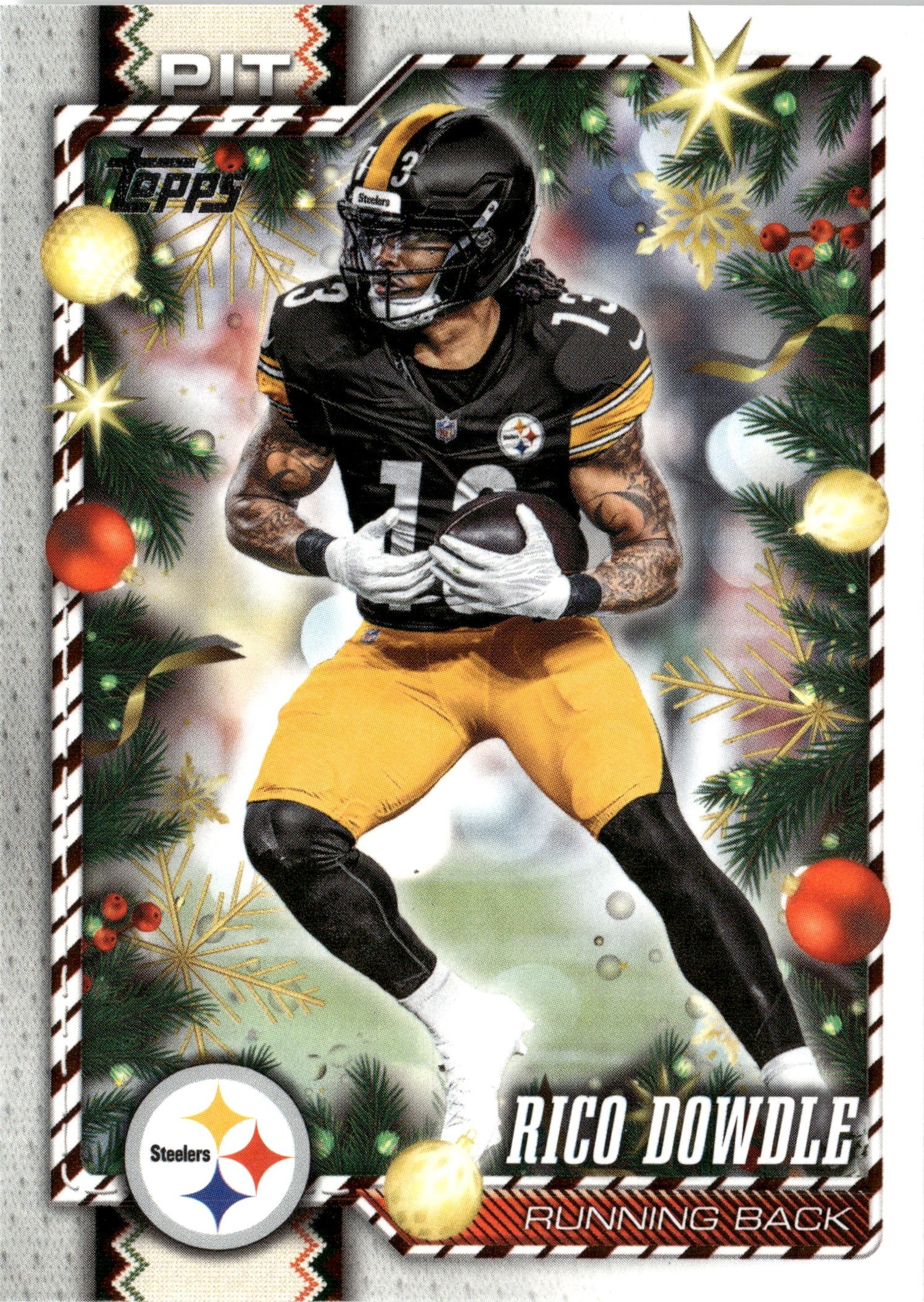 2026 Topps Holiday Rico Dowdle graded slab