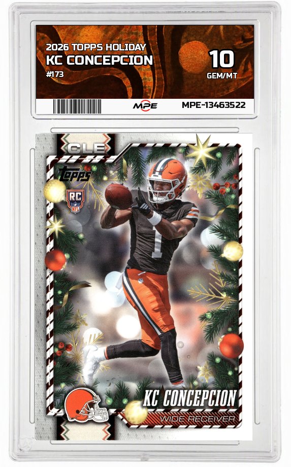 2026 TOPPS HOLIDAY #173 KC CONCEPCION MPE 10 GEM/MT — graded card auctioned from the MPE vault