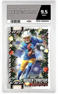 2026 TOPPS HOLIDAY #184 BRENEN T. HOMPSON MPE 9.5 MINT+ — graded card up for auction
