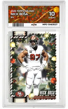 2026 TOPPS HOLIDAY #14 NICK BOSA MPE 10 GEM/MT — graded card up for auction
