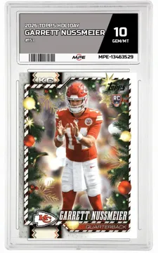 2026 TOPPS HOLIDAY #153 GARRETT NUSSMEIER MPE 10 GEM/MT — graded card up for auction