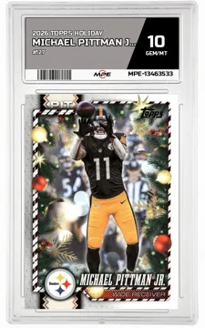 2026 TOPPS HOLIDAY #127 MICHAEL PITTMAN JR. MPE 10 GEM/MT — graded card up for auction