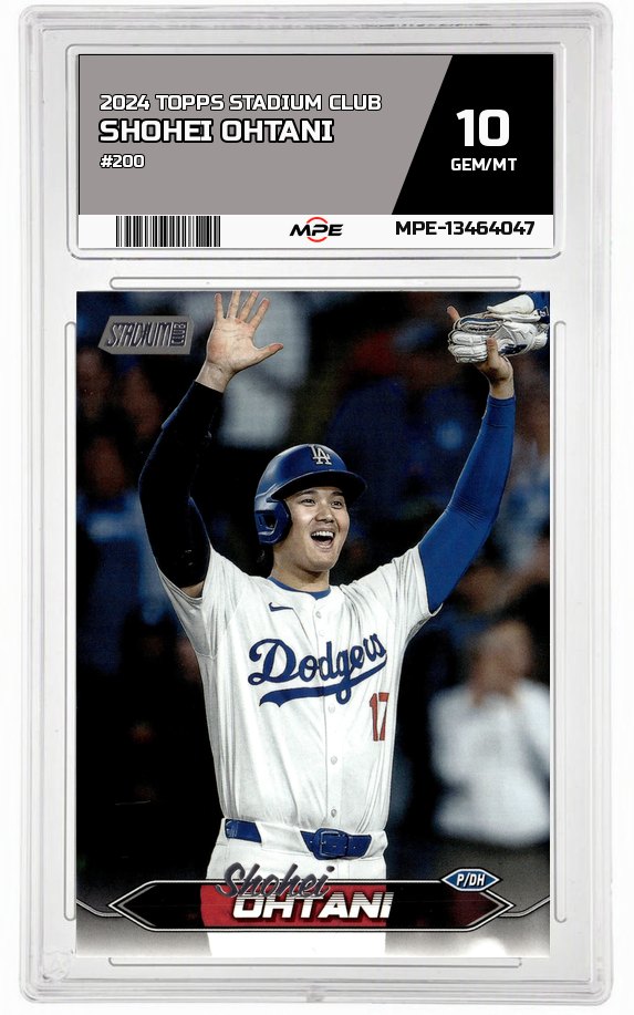 2024 TOPPS STADIUM CLUB #200 SHOHEI OHTANI MPE 10 GEM/MT — graded card auctioned from the MPE vault