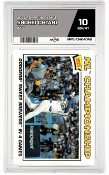 2026 TOPPS HERITAGE #277 SHOHEI OHTANI MPE 10 GEM/MT — graded card up for auction
