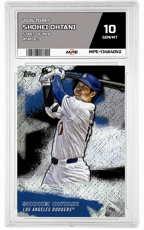 2026 TOPPS STARS OF MLB #SMLB-9 SHOHEI OHTANI MPE 10 GEM/MT — graded card auctioned from the MPE vault