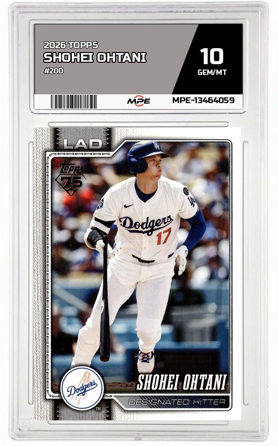 2026 TOPPS #200 SHOHEI OHTANI MPE 10 GEM/MT — graded card auctioned from the MPE vault