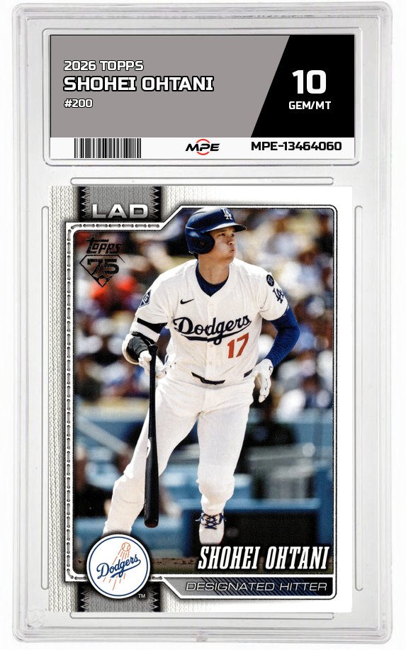 2026 TOPPS #200 SHOHEI OHTANI MPE 10 GEM/MT — graded card auctioned from the MPE vault