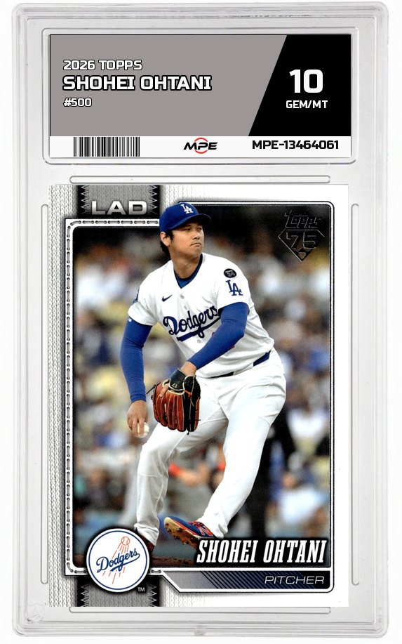 2026 TOPPS #500 SHOHEI OHTANI MPE 10 GEM/MT — graded card auctioned from the MPE vault