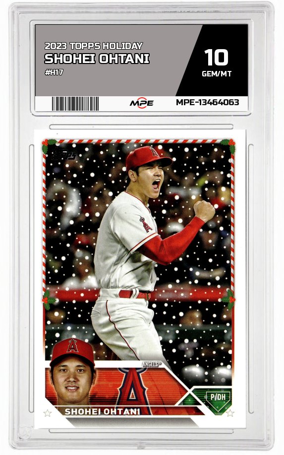 2023 TOPPS HOLIDAY #H17 SHOHEI OHTANI MPE 10 GEM/MT — graded card auctioned from the MPE vault