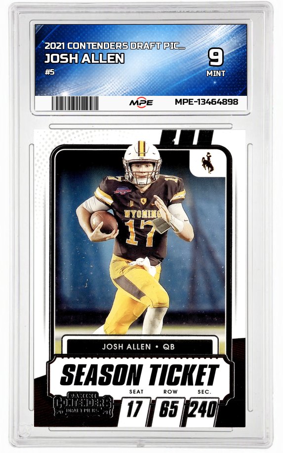 2021 CONTENDERS DRAFT PICKS #5 JOSH ALLEN MPE 9 MINT — graded card auctioned from the MPE vault
