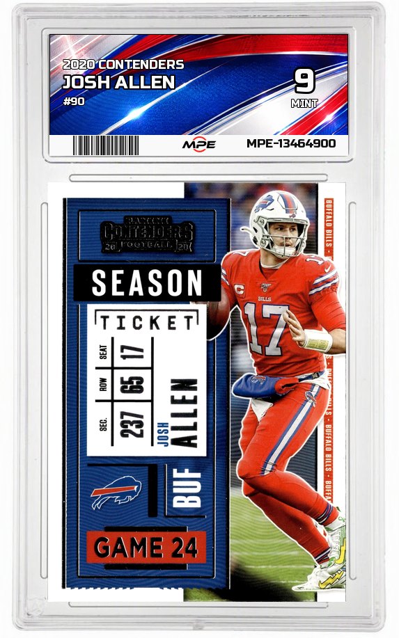 2020 CONTENDERS #90 JOSH ALLEN MPE 9 MINT — graded card auctioned from the MPE vault