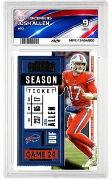2020 CONTENDERS #90 JOSH ALLEN MPE 9 MINT — graded card up for auction