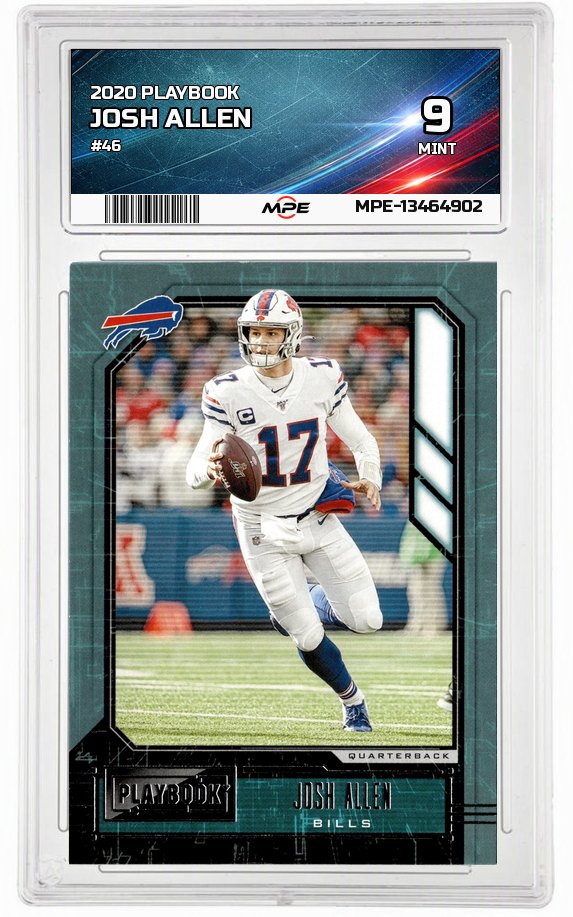 2020 PLAYBOOK #46 JOSH ALLEN MPE 9 MINT — graded card auctioned from the MPE vault