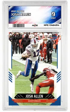 2021 SCORE #20 JOSH ALLEN MPE 9 MINT — graded card up for auction