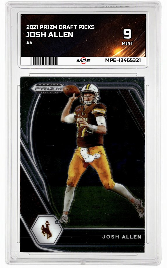 2021 PRIZM DRAFT PICKS #4 JOSH ALLEN MPE 9 MINT — graded card auctioned from the MPE vault