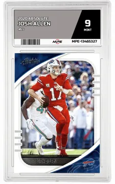 2020 ABSOLUTE #65 JOSH ALLEN MPE 9 MINT — graded card up for auction
