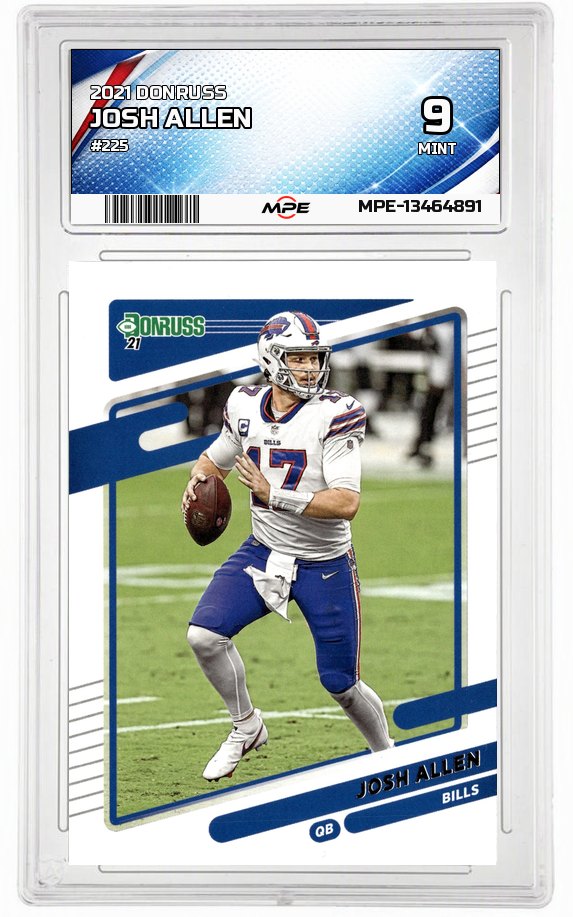 2021 DONRUSS #225 JOSH ALLEN MPE 9 MINT — graded card auctioned from the MPE vault