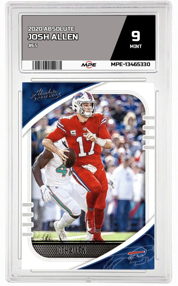 2020 ABSOLUTE #65 JOSH ALLEN MPE 9 MINT — graded card auctioned from the MPE vault