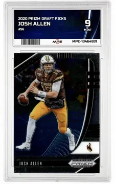 2020 PRIZM DRAFT PICKS #56 JOSH ALLEN MPE 9 MINT — graded card up for auction
