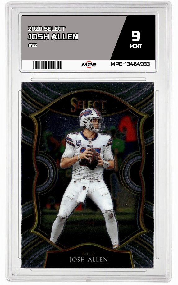 2020 SELECT #22 JOSH ALLEN MPE 9 MINT — graded card auctioned from the MPE vault