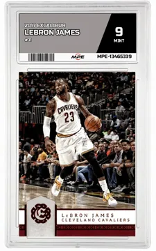2017 EXCALIBUR #31 LEBRON JAMES MPE 9 MINT — graded card up for auction