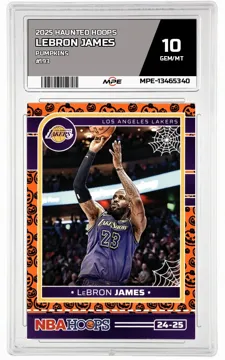 2025 HAUNTED HOOPS PUMPKINS #193 LEBRON JAMES MPE 10 GEM/MT — graded card up for auction