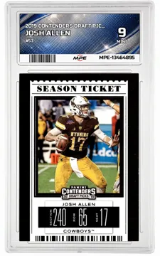 2019 CONTENDERS DRAFT PICKS #53 JOSH ALLEN MPE 9 MINT — graded card up for auction