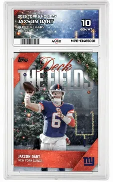 2026 TOPPS HOLIDAY DECK THE FIELDS #DF-19 JAXSON DART MPE 10 GEM/MT — graded card up for auction