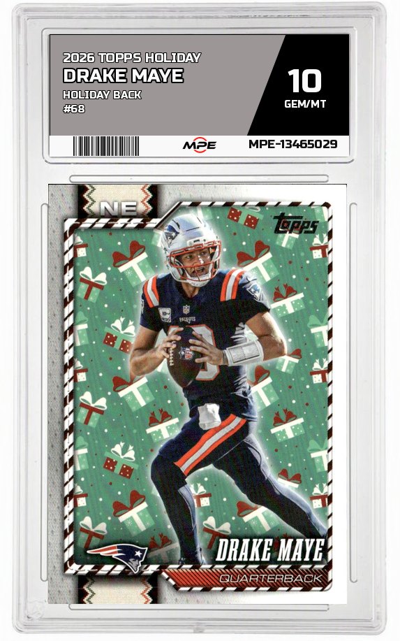 2026 TOPPS HOLIDAY HOLIDAY BACK #68 DRAKE MAYE MPE 10 GEM/MT — graded card auctioned from the MPE vault
