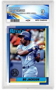 2025 TOPPS 1990 Topps Baseball 35th Anniversary #T90-62 BO JACKSON MPE 9 MINT — graded card up for auction