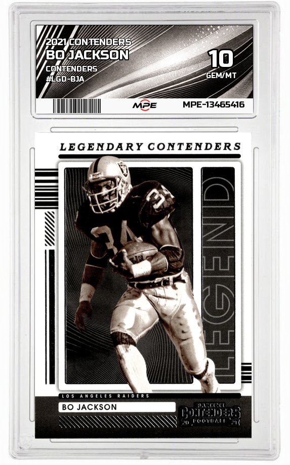 2021 CONTENDERS CONTENDERS #LGD-BJA BO JACKSON MPE 10 GEM/MT — graded card auctioned from the MPE vault