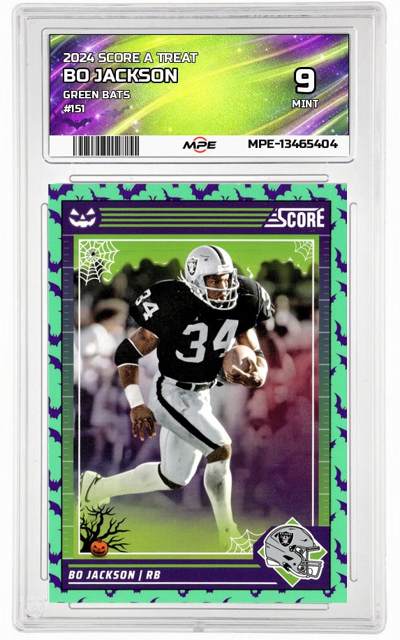 2024 SCORE A TREAT Green Bats #151 BO JACKSON MPE 9 MINT — graded card auctioned from the MPE vault